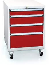 Mobile cabinet for workbenches 820 x 555 x 600 - 4x drawers